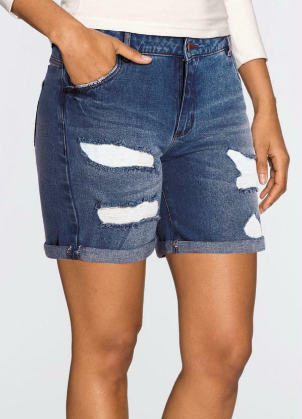 Short Jeans Pudos (Azul Escuro)