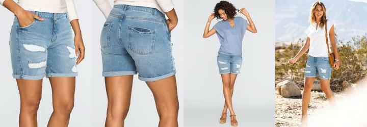 Short Jeans Pudos Azul Mdio