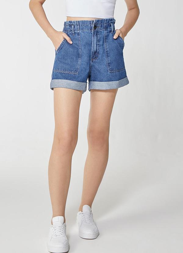 Enfim - Shorts Clochard Jeans Feminino Azul 1