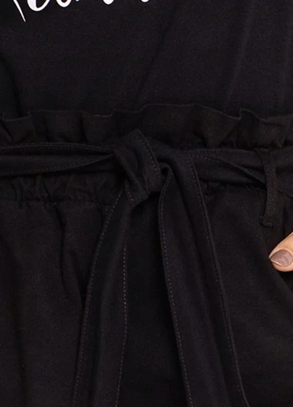 Queima Estoque - Shorts com Amarração Preto 3