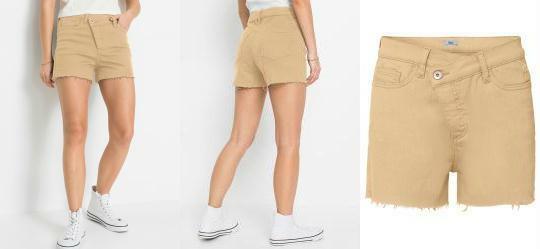 Shorts com Bolso Curto Bege
