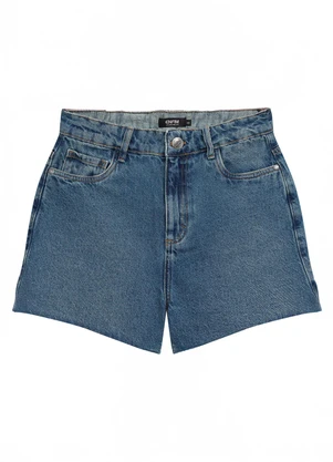 Enfim - Shorts Hot Pant Cintura Alta Jeans Azul - ENFIM