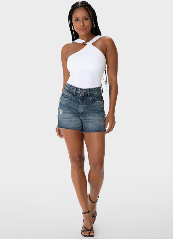 Enfim - Shorts Hot Pant Jeans Azul 2