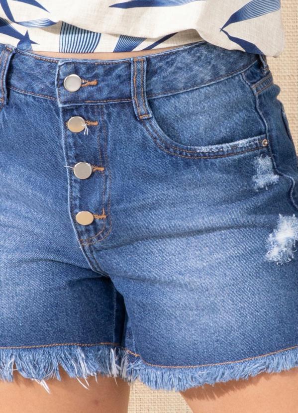 Quintess - Shorts Jeans Azul com Bolsos 6