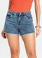 Rovitex - Shorts Jeans Feminino Adulto Básico Azul - variação: Azul