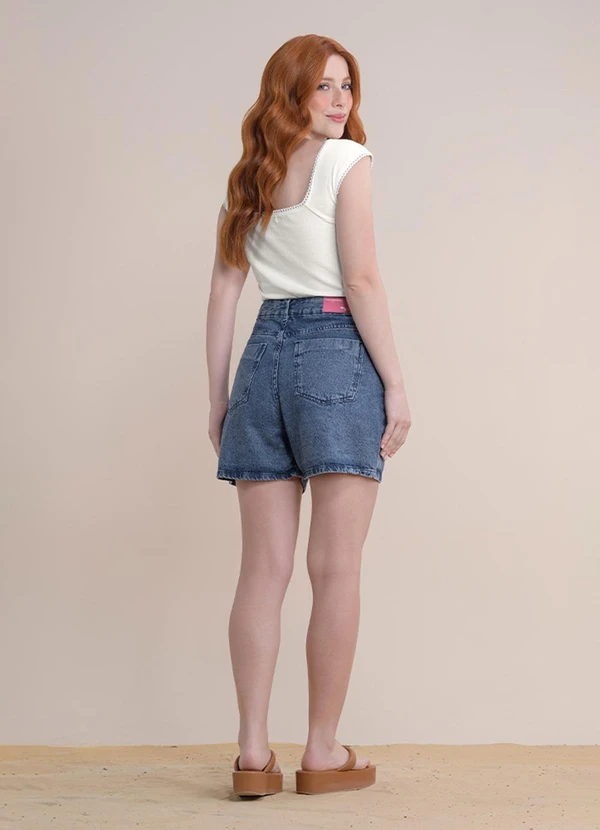 Angel - Shorts Mom Jeans Medio 2