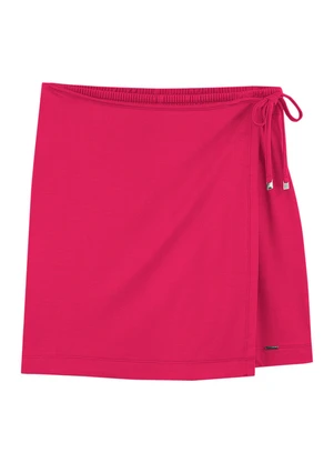 Outlet - Saia Transpassada Curta Adulto Feminino Rosa  - OUTLET