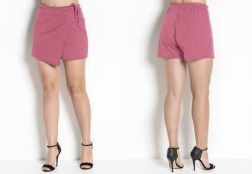 Short Coral em Malha