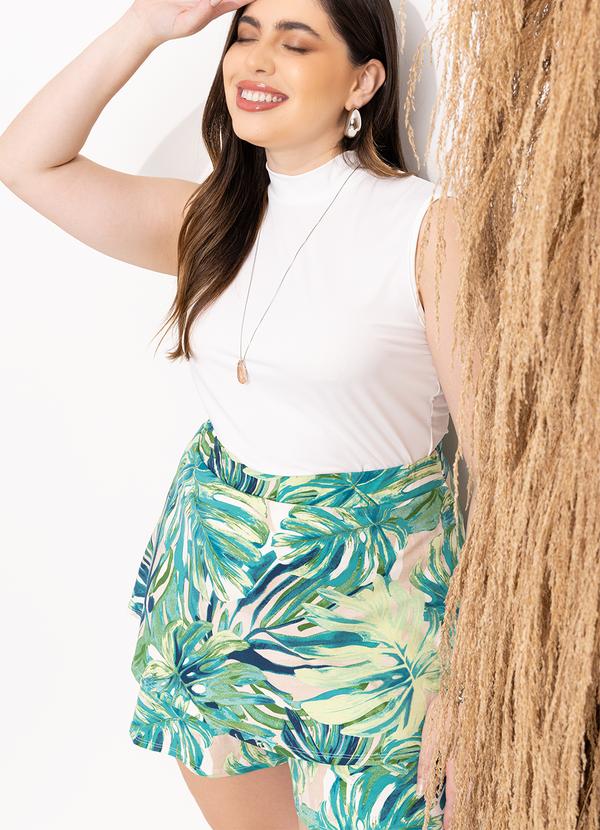 Quintess - Short Folhagem Color em Malha de Viscose 9