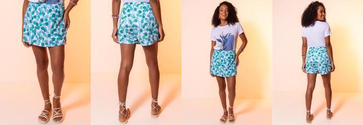 Short Po Aquarelado em Malha