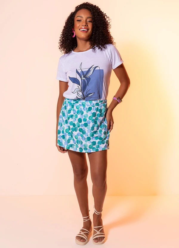 Moda Pop - Short Poá Aquarelado em Malha 3