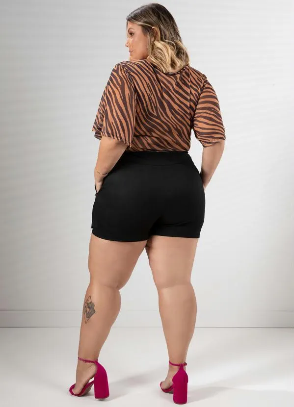 Quintess - Short Saia Assimétrico Preto 10