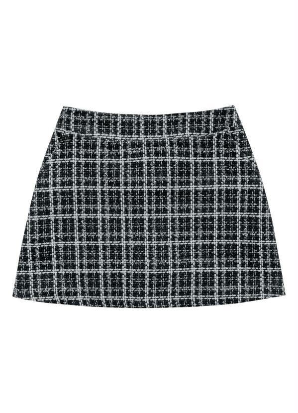 Angel - Short Saia de Tweed Preto 5