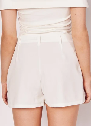 Sofie - Short-Saia em Alfaiataria com Bolsos Branco - SOFIE