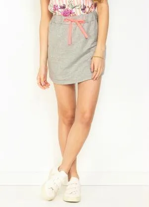 Moda Pop - Short-Saia Mescla com Cardaço para Amarração - MODA POP