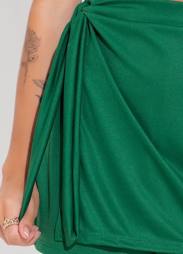 Moda Pop - Short-Saia Verde com Amarração 3