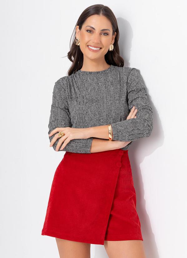 Short Saia (Vermelha ) em Tecido Cotel�