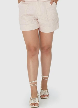 Malwee - Shorts Alfaiaria Cintura Alta Off White - MALWEE
