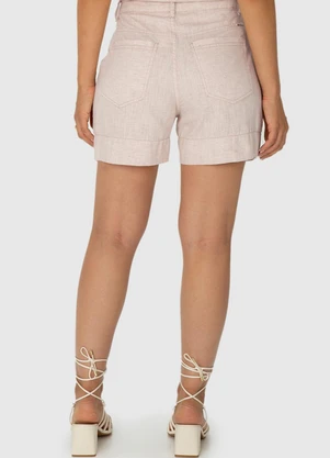 Malwee - Shorts Alfaiaria Cintura Alta Off White - MALWEE