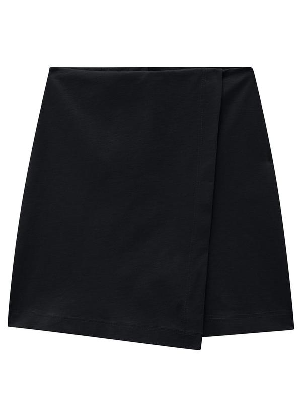 Enfim - Shorts Preto Saia Transpassado 3