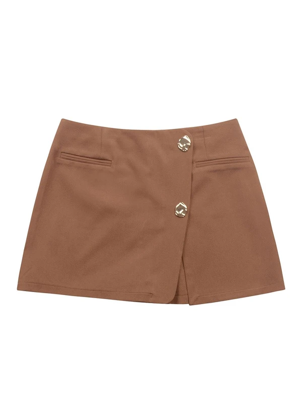 Angel - Shorts Saia Alfaiataria Marrom 4