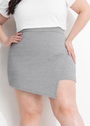 Shorts Saia (Cinza) Malha Colm�ia