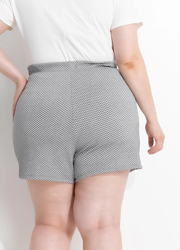 Marguerite - Shorts Saia Cinza Malha Colméia 2