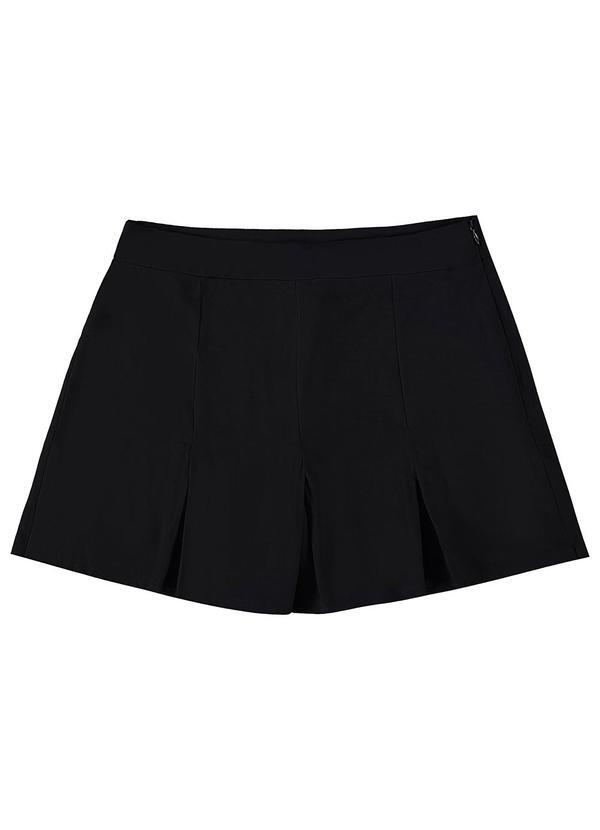 Enfim - Shorts Saia com Pregas Preto