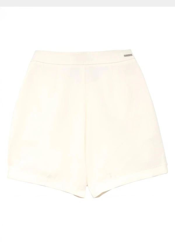 Enfim - Shorts Saia Evasê Alfaiataria Off White 2