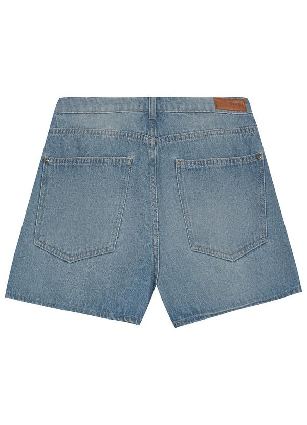 Enfim - Shorts Saia Evasê Jeans Azul 4