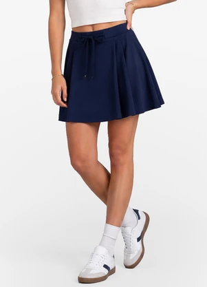 Minty - Shorts Saia Feminino Molecotton Azul - MINTY