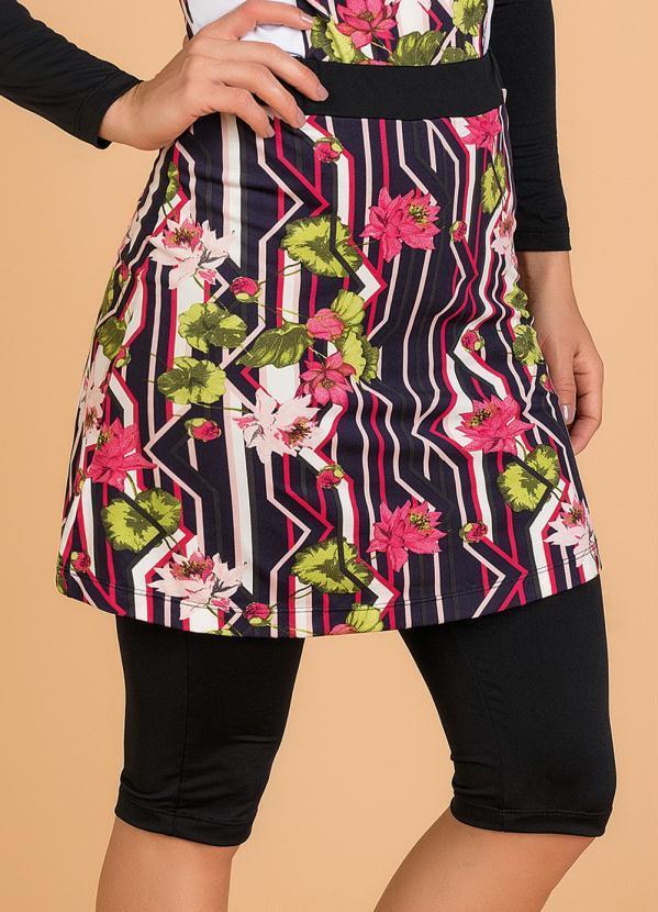 Rosalie - Shorts Saia Fitness Floral Moda Evangélica