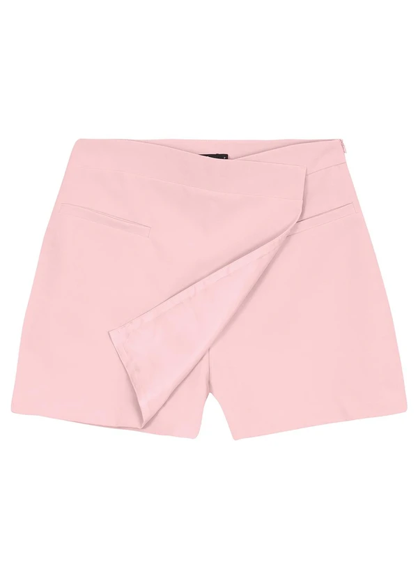 Enfim - Shorts Saia Transpassado Rosa Pastel 5