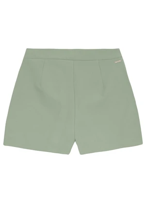 Enfim - Shorts Saia Transpassado Verde Pastel - ENFIM