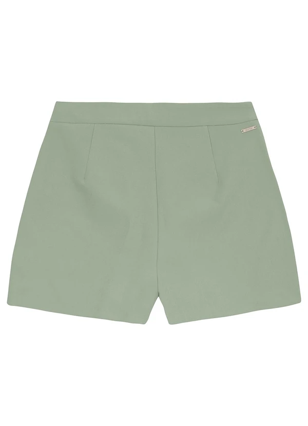 Enfim - Shorts Saia Transpassado Verde Pastel
