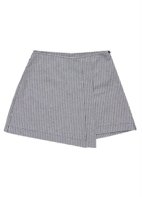 Enfim - Shorts Saia Vichy Preto