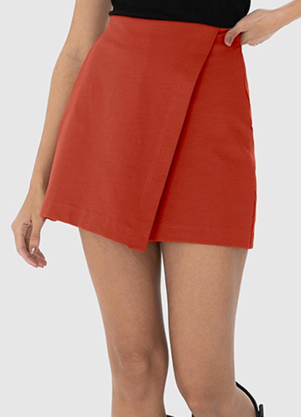 Enfim - Shorts Terracota Saia Transpassado