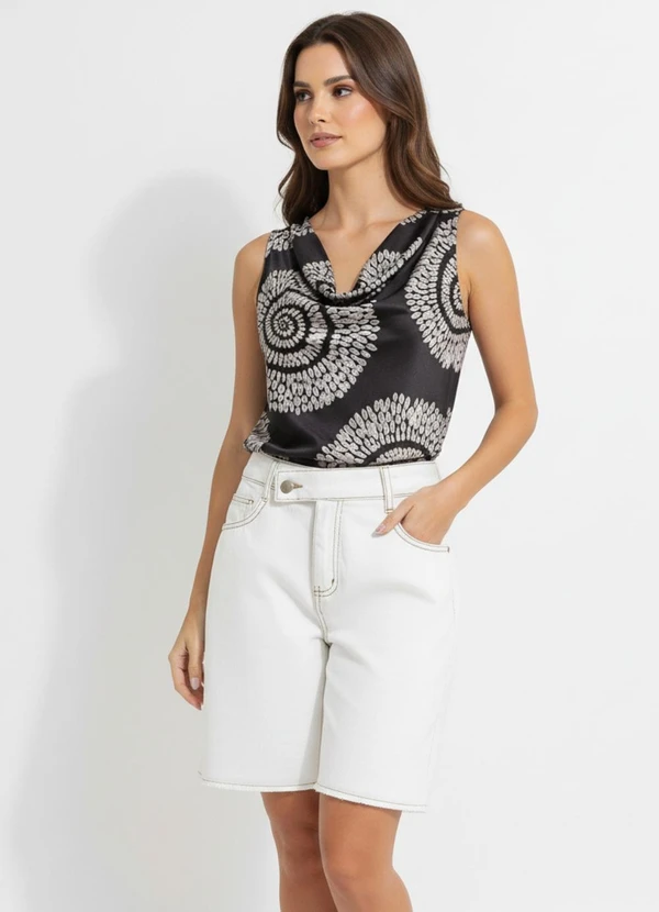 Quintess - Bermuda Off White em Jeans 16