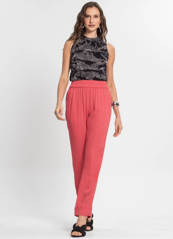 Endless - Calça Viscose Feminina Vermelho 3