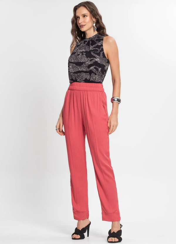 Endless - Calça Viscose Feminina Vermelho 5