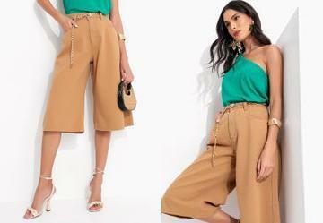 Jorts Caramelo em Sarja