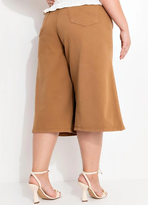 Quintess - Jorts Caramelo em Sarja 4