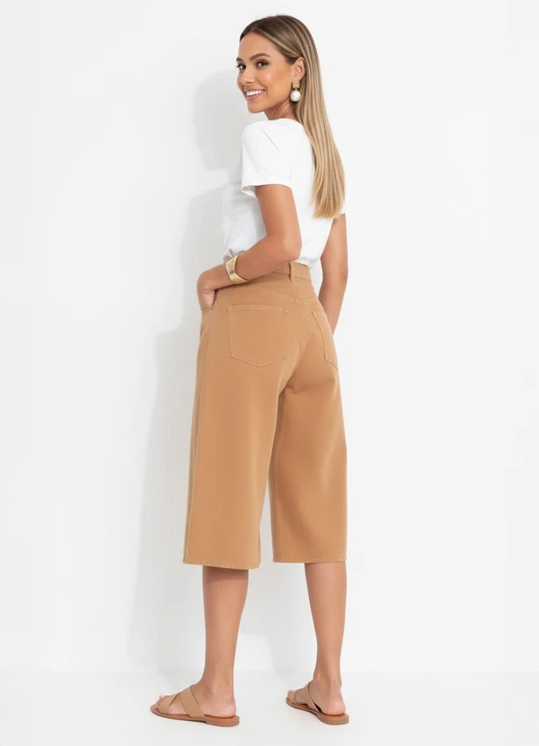 Quintess - Jorts Caramelo em Sarja 10