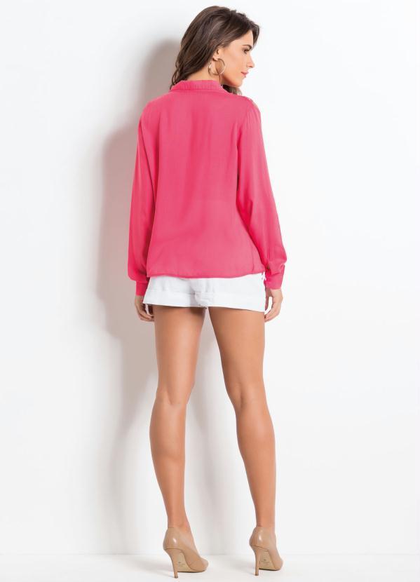 Quintess - Short Branco Quintess com Faixa 7