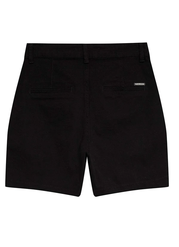 Malwee - Shorts Alfaiataria Cintura Alta em Sarja Preto 8