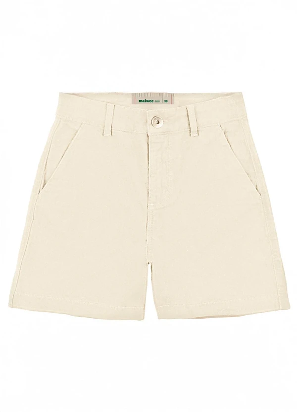 Malwee - Shorts Alfaiataria Cintura Alta Off White 6