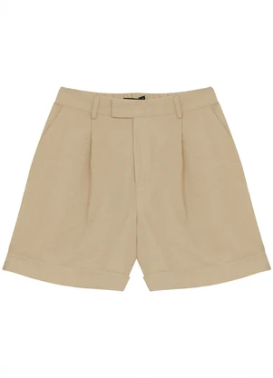 Enfim - Shorts Alfaiataria com Pregas Areia - ENFIM