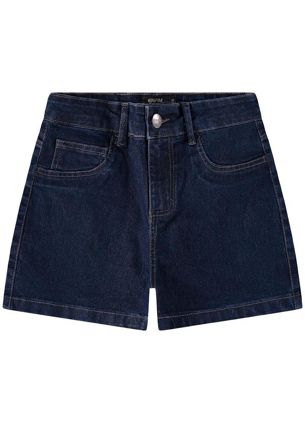 Enfim - Shorts Azul Escuro Comfort em Jeans