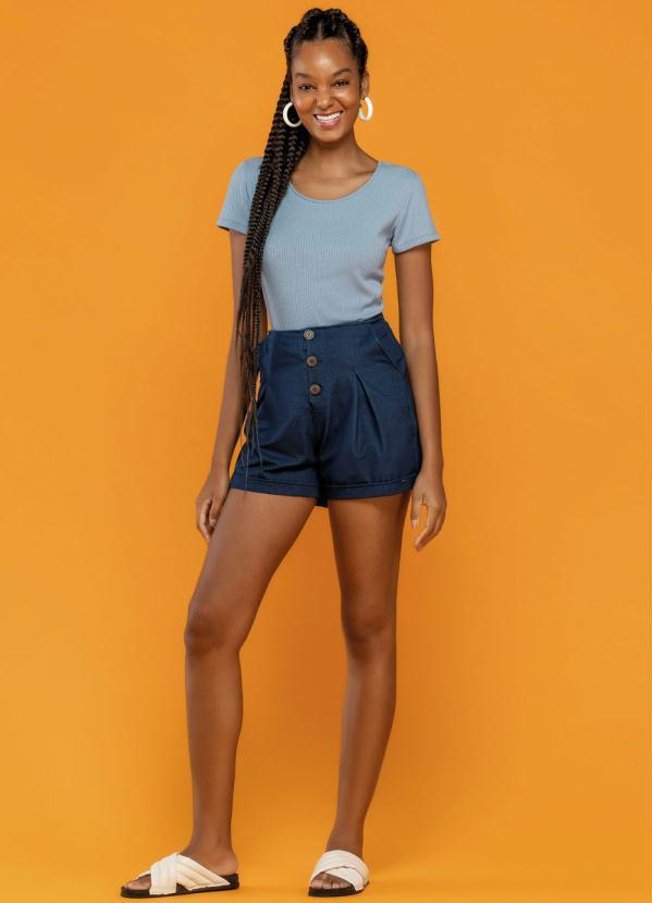 Marialícia - Shorts Azul 2