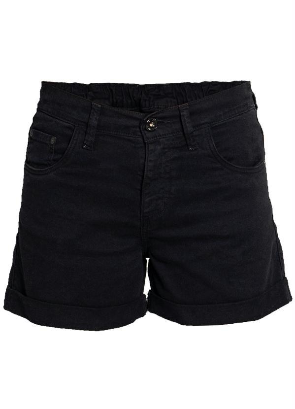 Outlet - Shorts com Barra Dobrada Preto 5